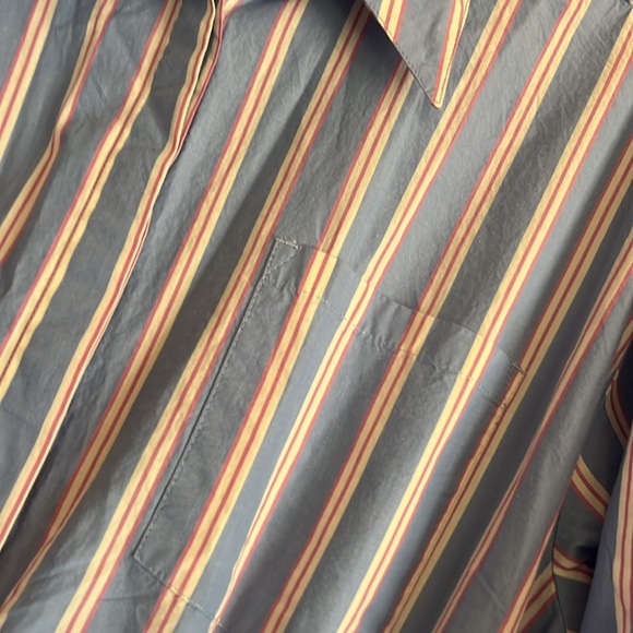 Blue Striped Maxi shirt dress by Caslon size L oversized - Picture 6 of 10